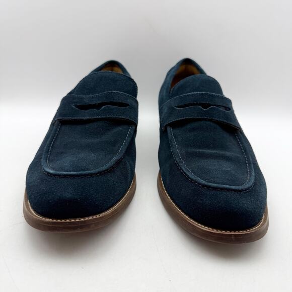 Florsheim Mens Rucci Penny Loafers US 11 M Navy Suede Slip On GUC main image 13